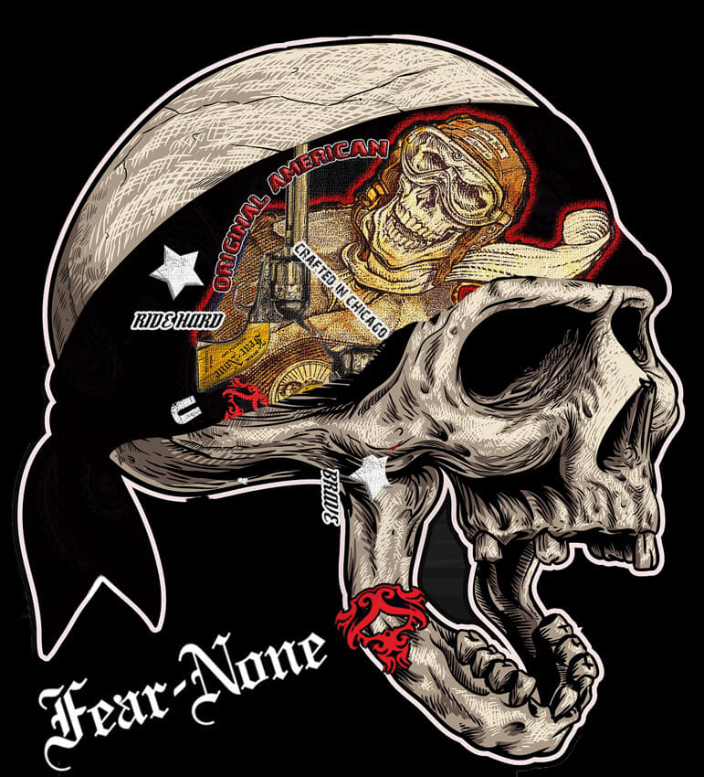 Red Skull Rider Official FEAR-NONE RED