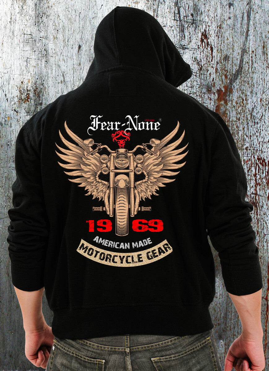 "1969 Golden Wings" Biker Hoodie