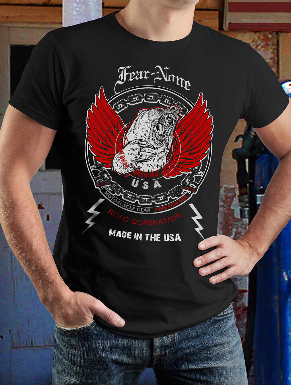 top gear dominator Classic Front Bear Dominator Rider Large