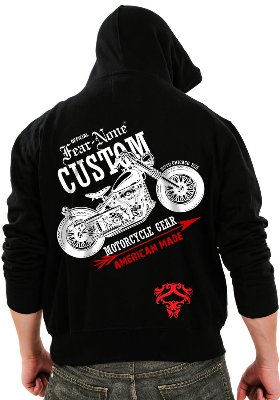motorcycle gear hoodie American Custom Biker Hoodie Medium