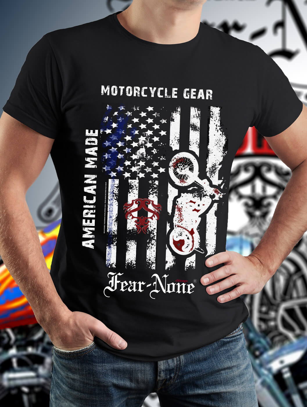 Mens Old Glory Rider Shirt (Vintage Edition) Small